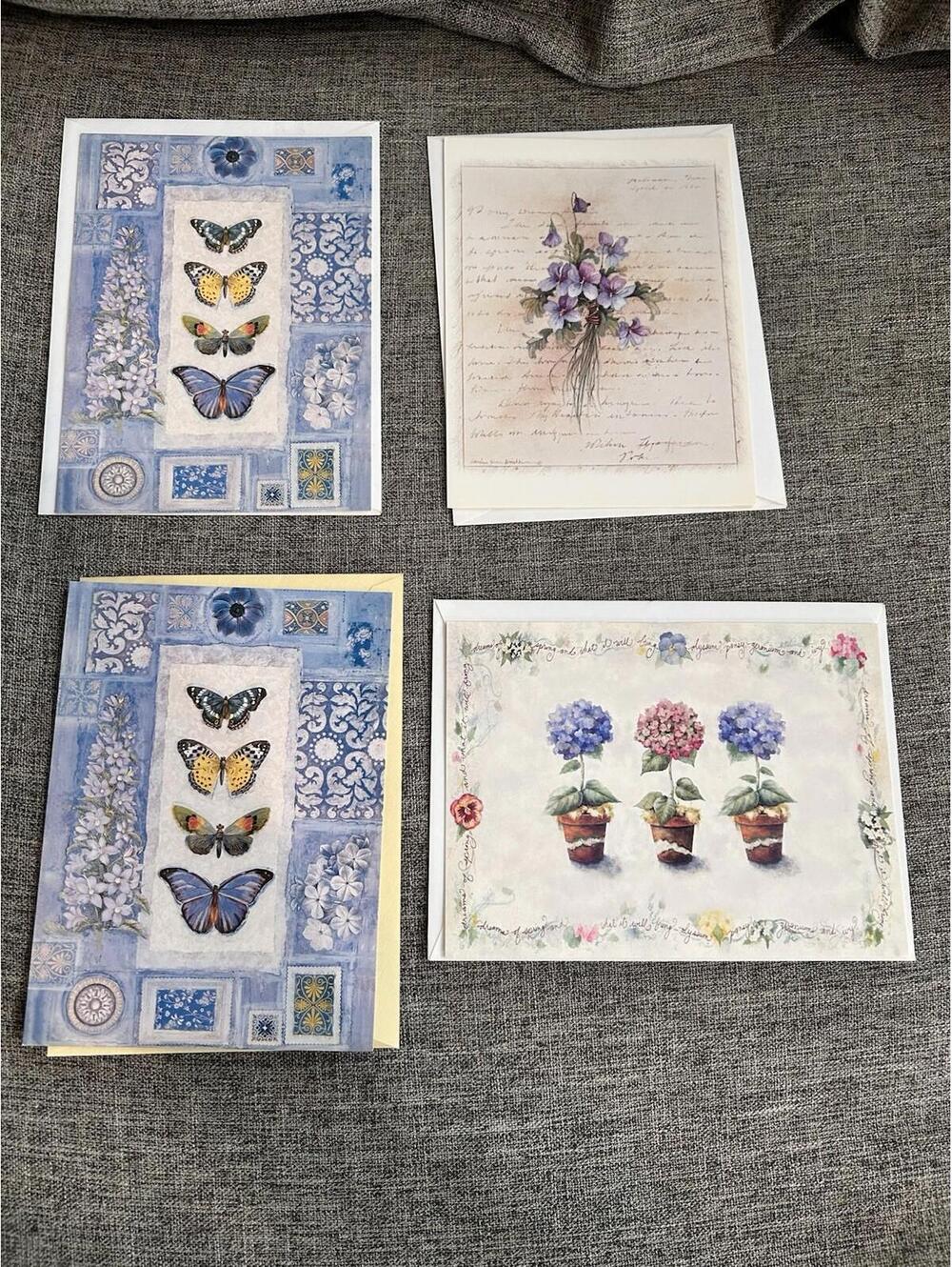 4 American Diabetes Association Blank Greeting Cards With Envelopes Vintage
